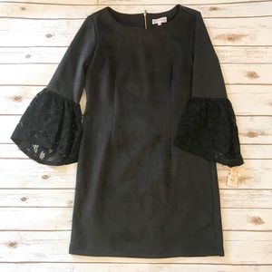Nanette lepore suede lace bell sleeve dress! NEW